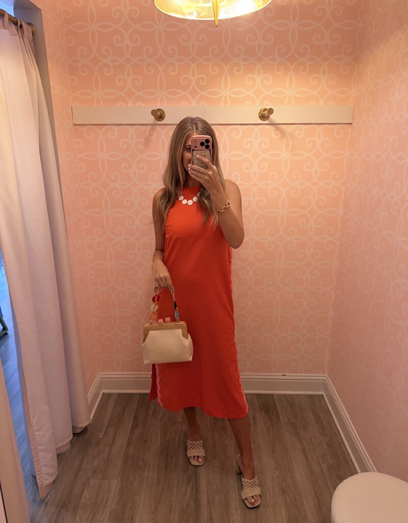 City Girl Ric Rac Midi Dress