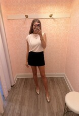 Statuesque Shirred Cream Tank