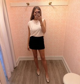 Statuesque Shirred Cream Tank