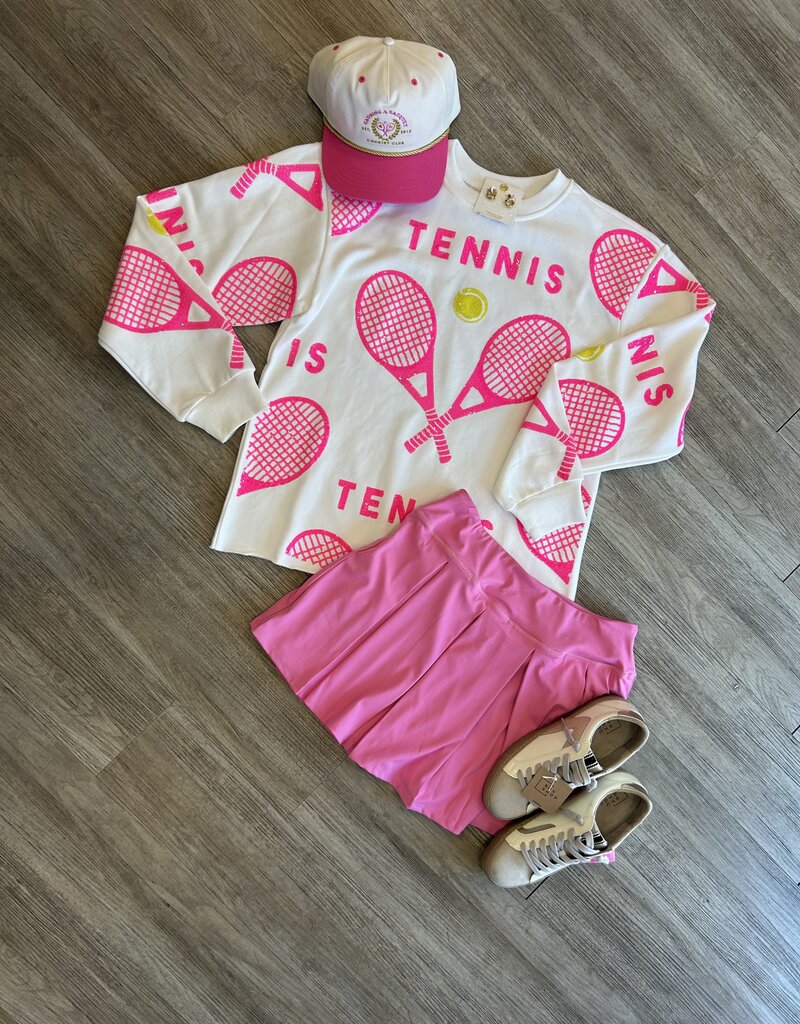 Belle Cher Hot Pink Tennis Sweatshirt