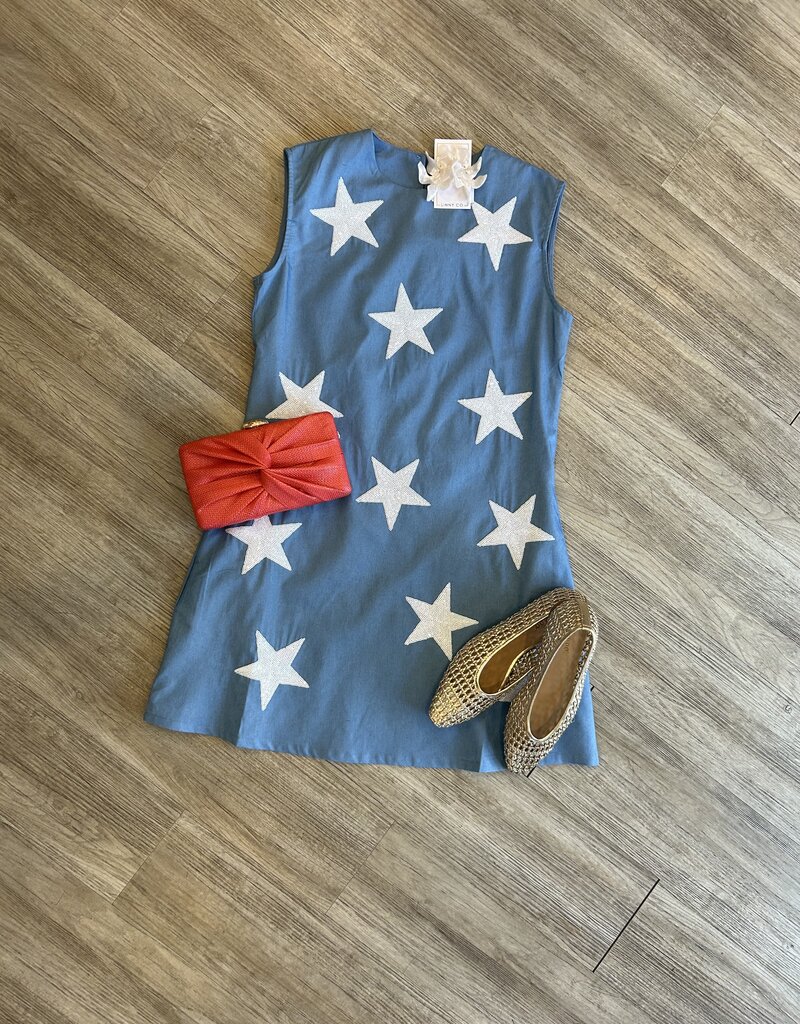 Belle Cher Seeing Starts Denim Dress