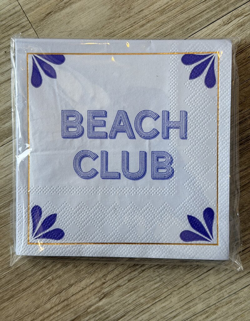 Slant Beach Club Foil Beverage Napkins