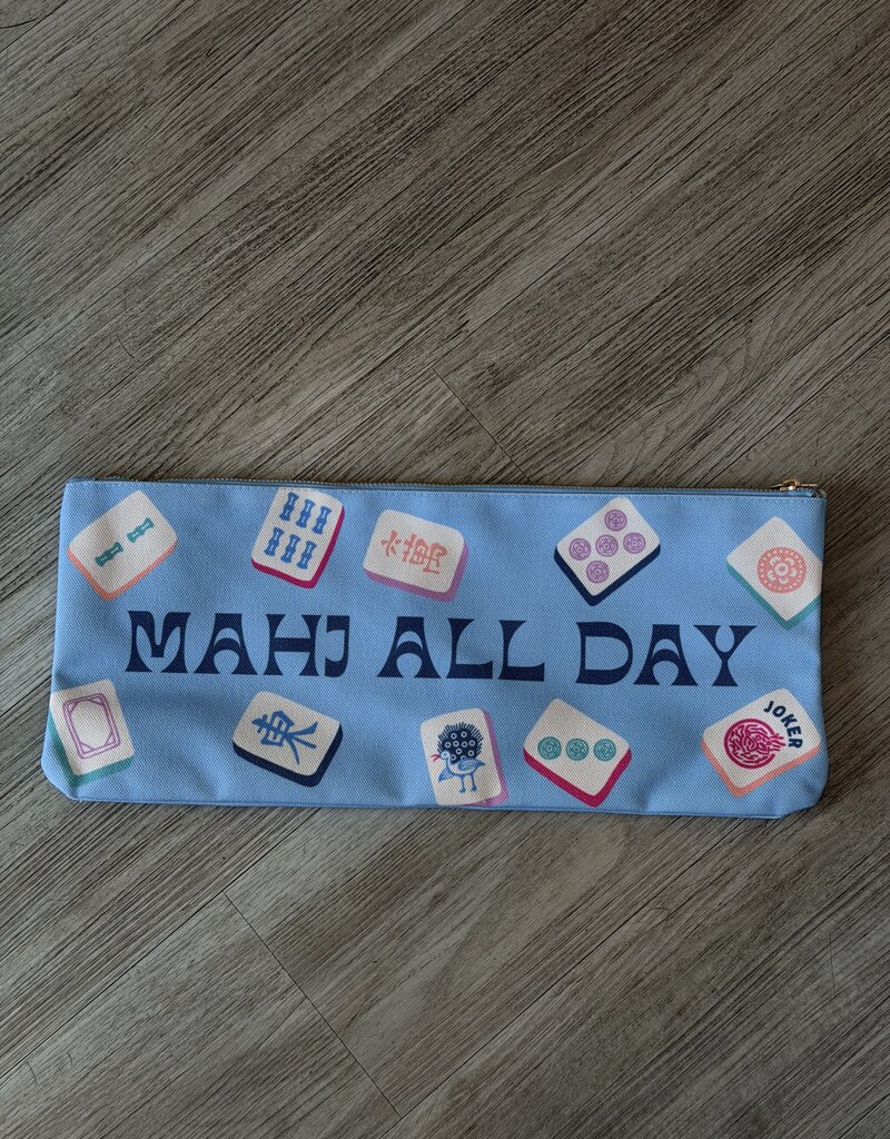 Mahjong Zipper Canvas Tile Bag