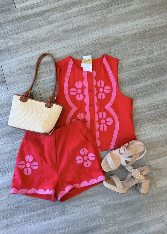 Poppy Embroidered Shorts