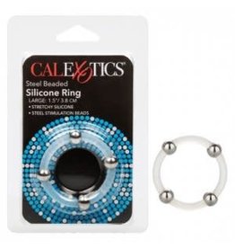 CALEXOTICS CALEXOTICS - STEEL BEADED SILICONE RING - LARGE