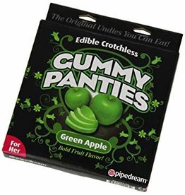PIPEDREAM EDIBLE CROTCHLESS GUMMY PANTIES - GREEN APPLE