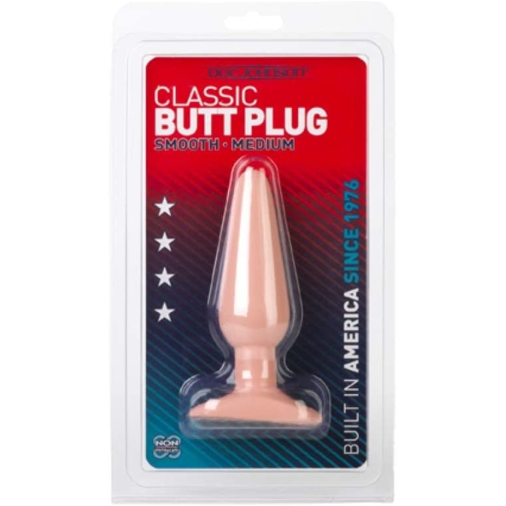 DOC JOHNSON THE CLASSIC - BUTT PLUG SMOOTH MEDIUM WHITE