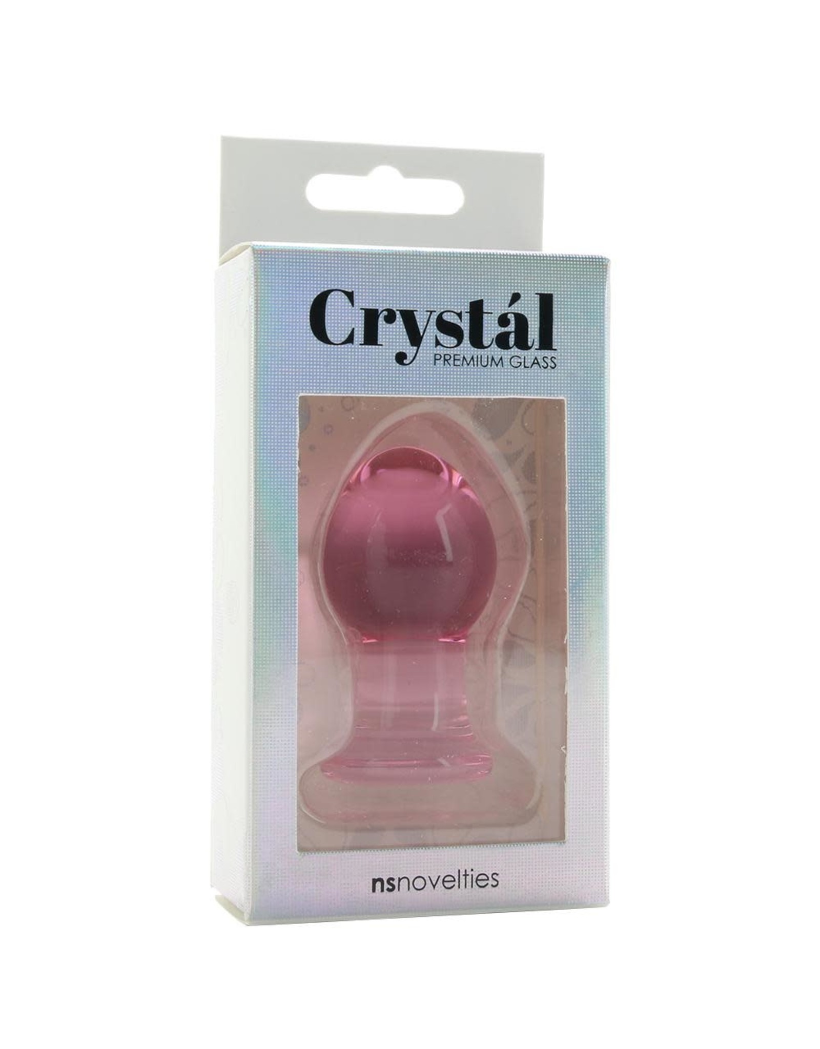 NS NOVELTIES NS - CRYSTAL PREMIUM GLASS PLUG - SMALL - PINK