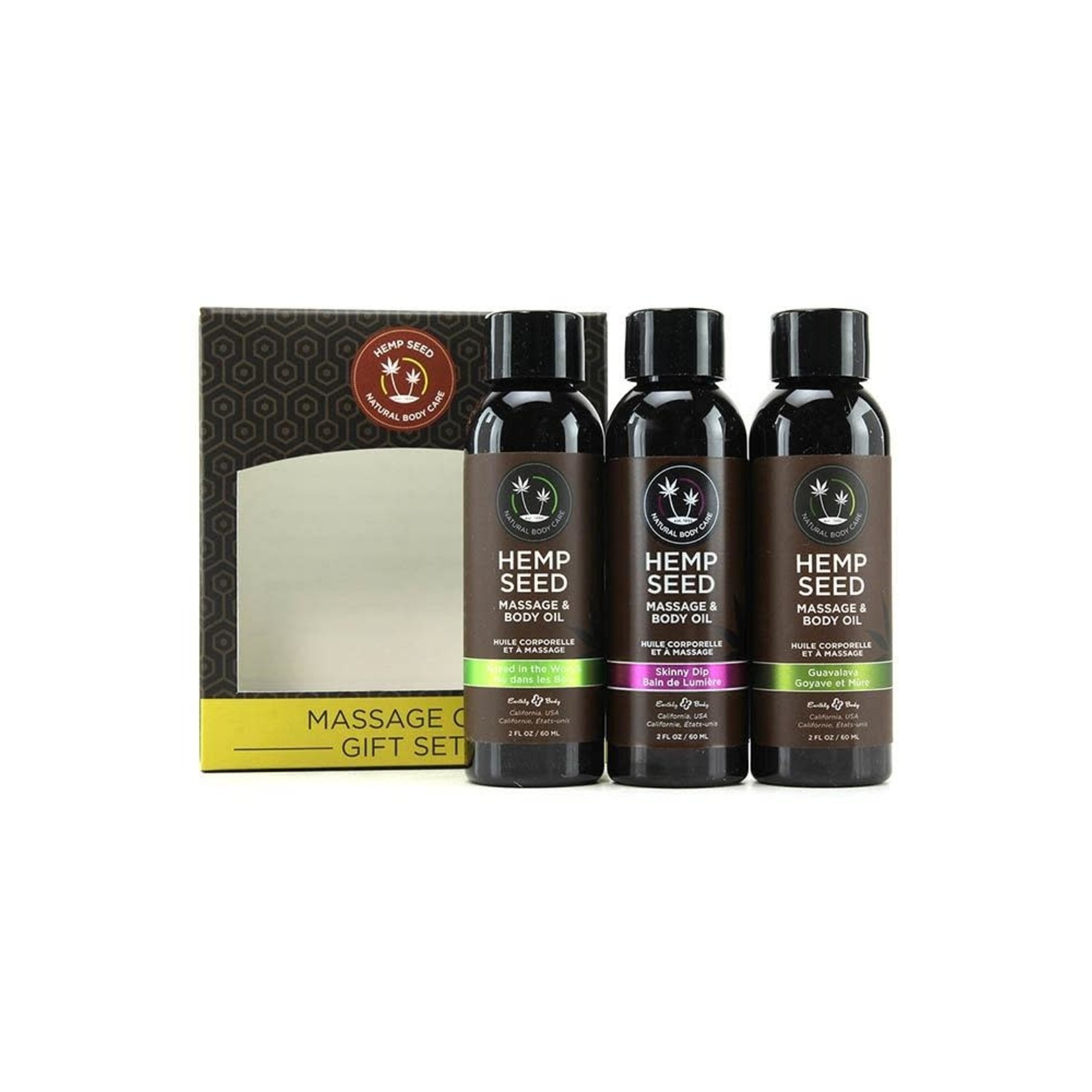 EARTHLY BODY HEMPSEED MASSAGE OIL GIFT SET - 2OZ X3