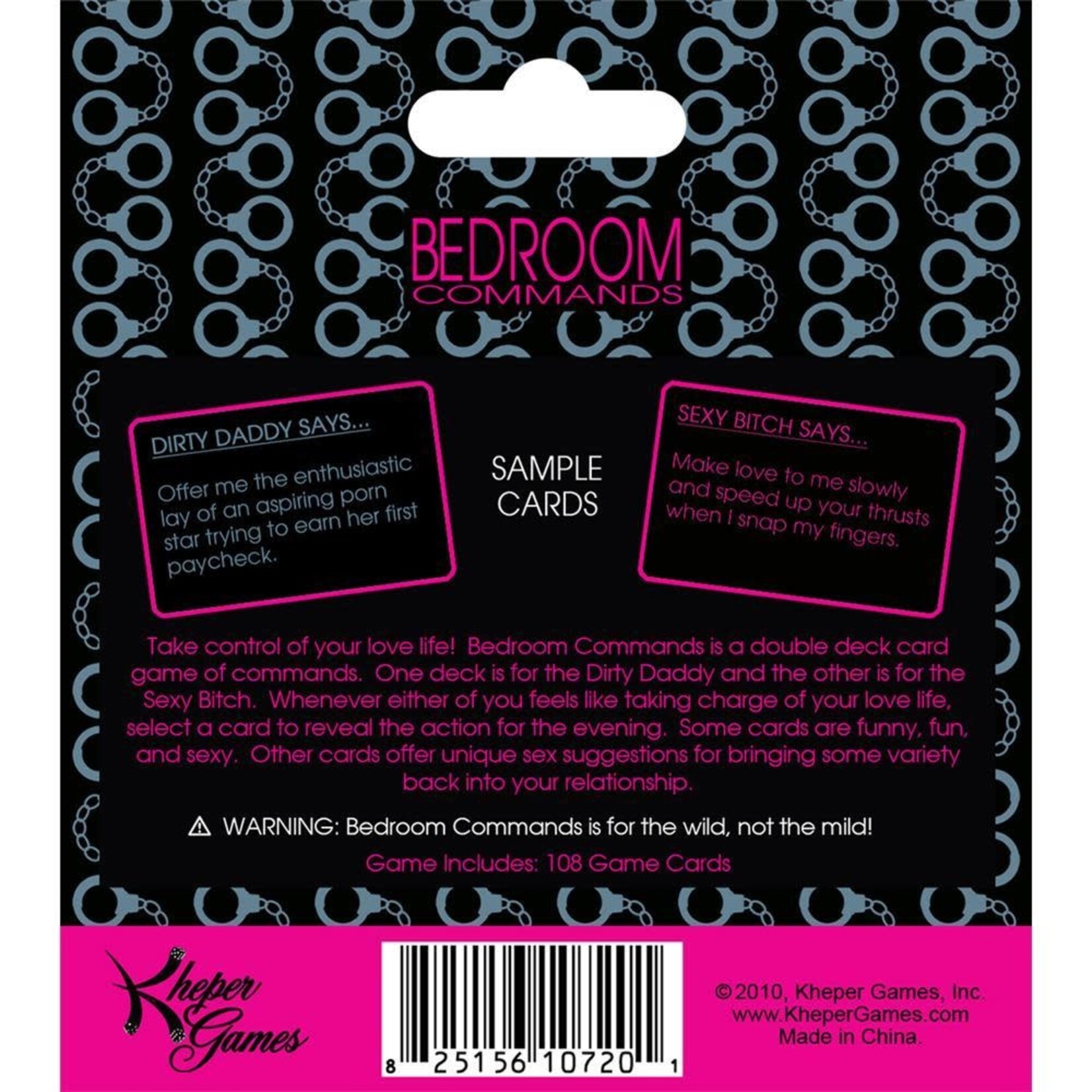 KHEPER GAMES BEDROOM COMMANDS - GAME
