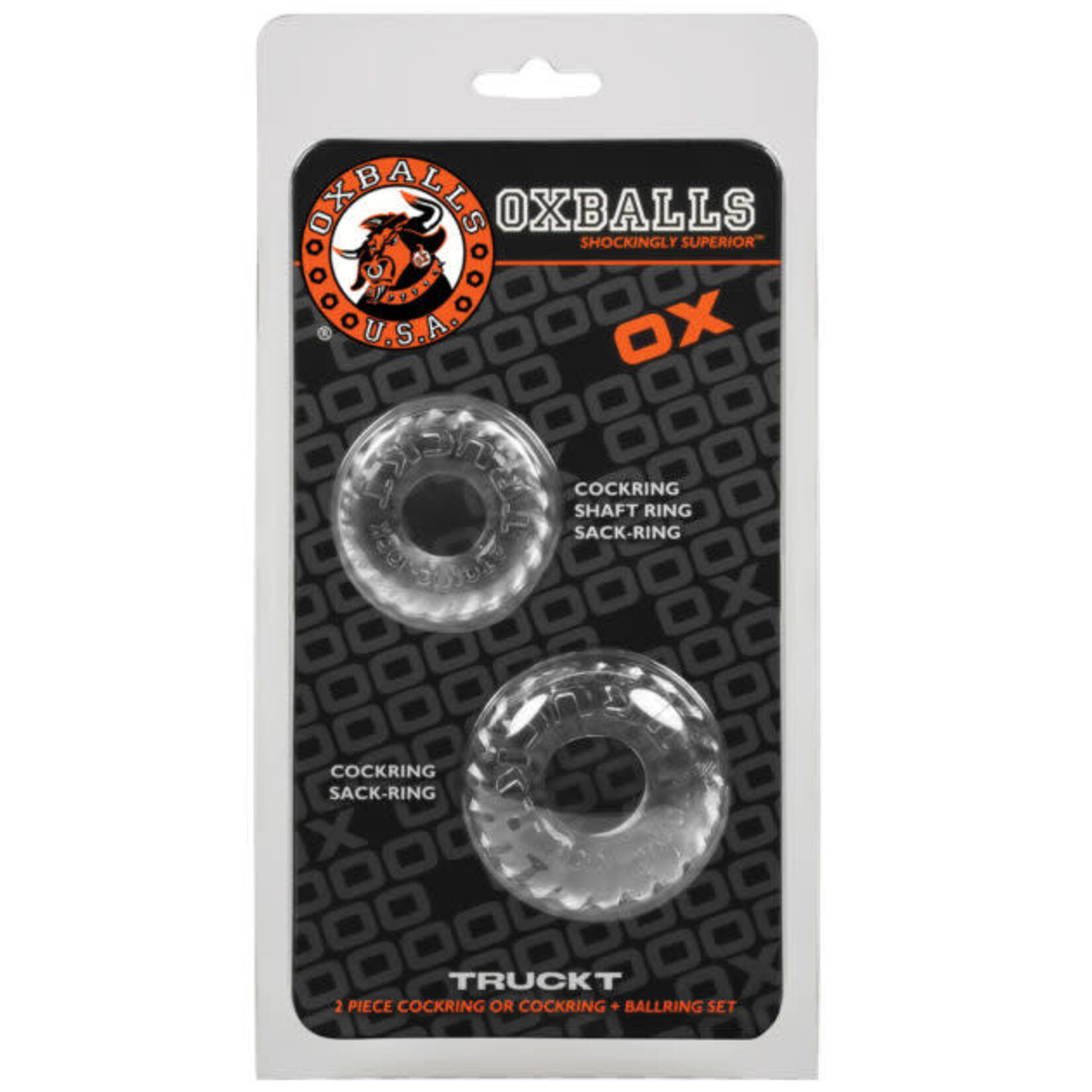 OXBALLS OXBALLS - TRUCKT COCK RING SET - CLEAR