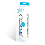 GLAS GLAS - 6.5" FULL TIP TEXTURED GLASS DILDO