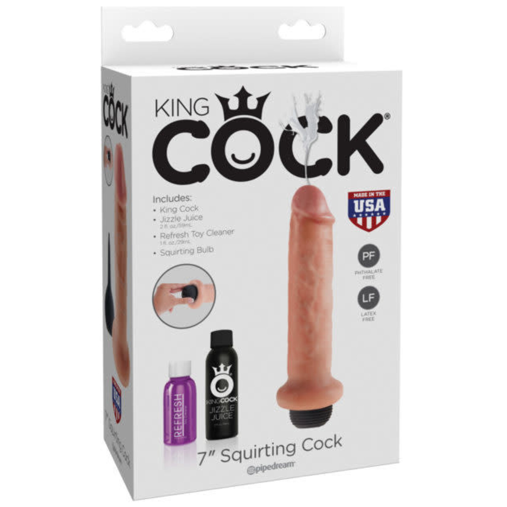 KING COCK KING COCK 7" SQUIRTING COCK LIGHT