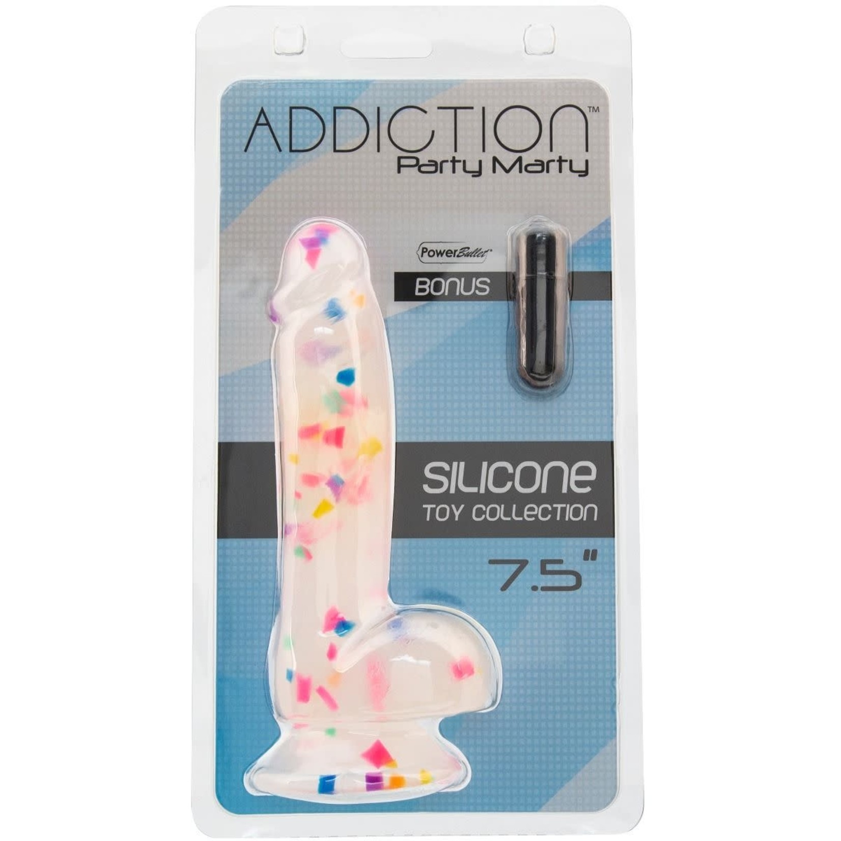 ADDICTION ADDICTION - SILICONE DONG - PARTY MARTY  -  CONFETTI