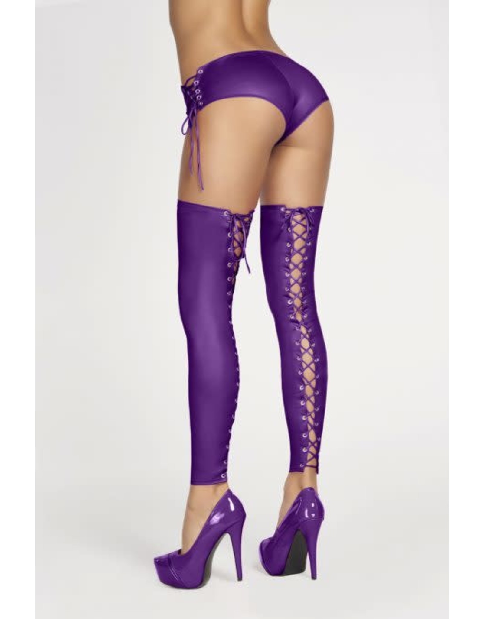 7 HEAVEN 7 HEAVEN - SEXY STOCKINGS WITH LACING AT THE BACK - S/M