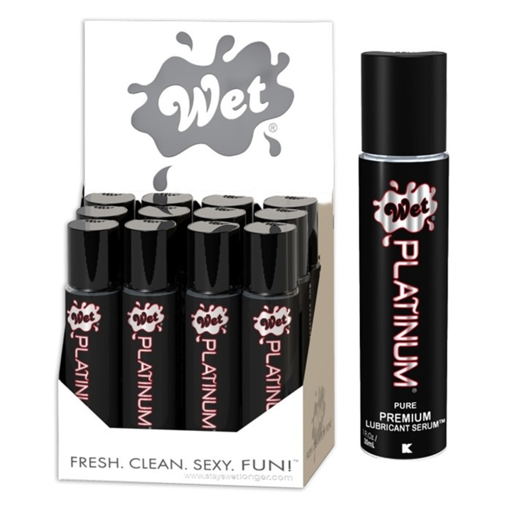 WET WET - PLATINUM - SILICONE LUBE - 1.OZ