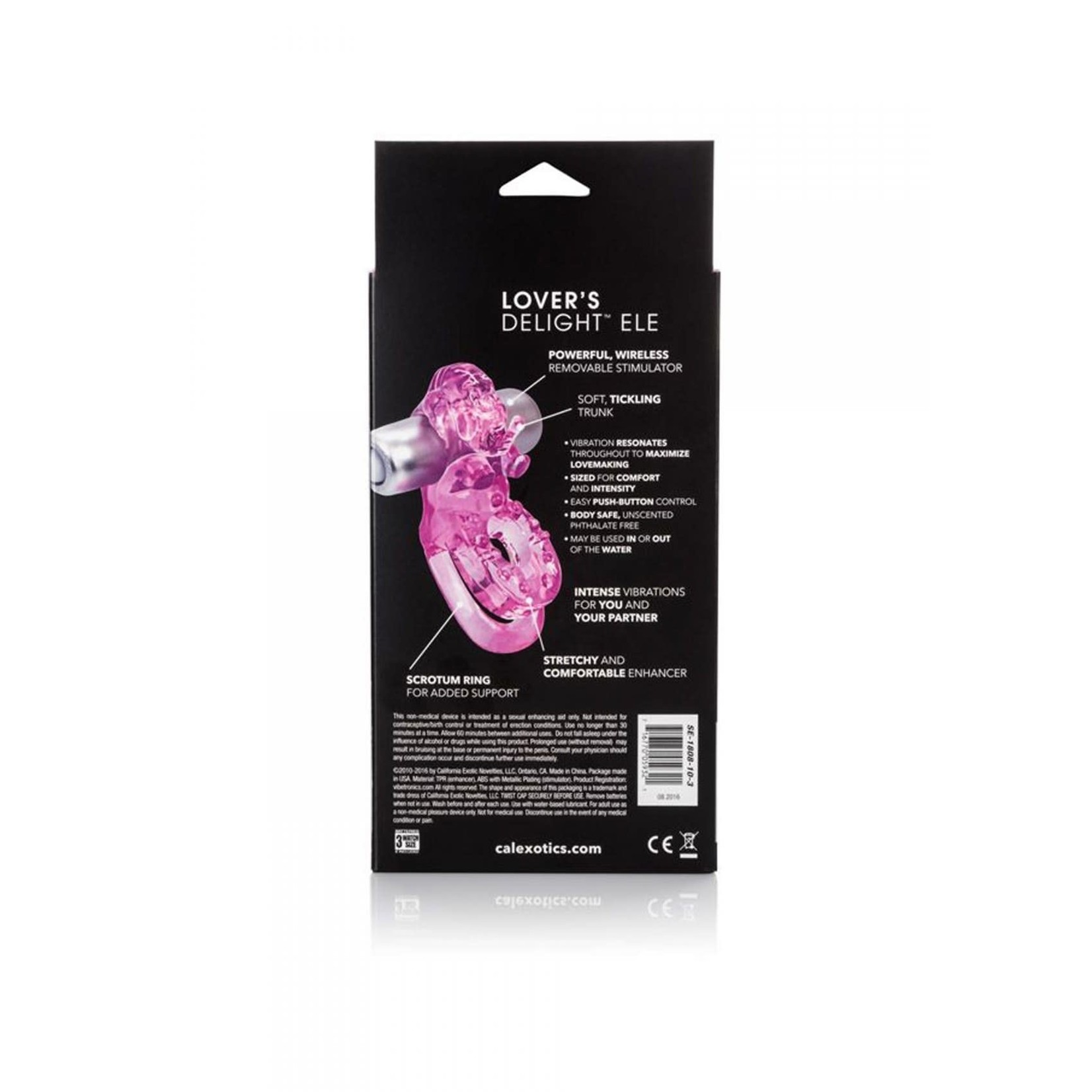 CALEXOTICS CALEXOTICS - LOVER'S DELIGHT ELE - VIBE COCK RING - PINK