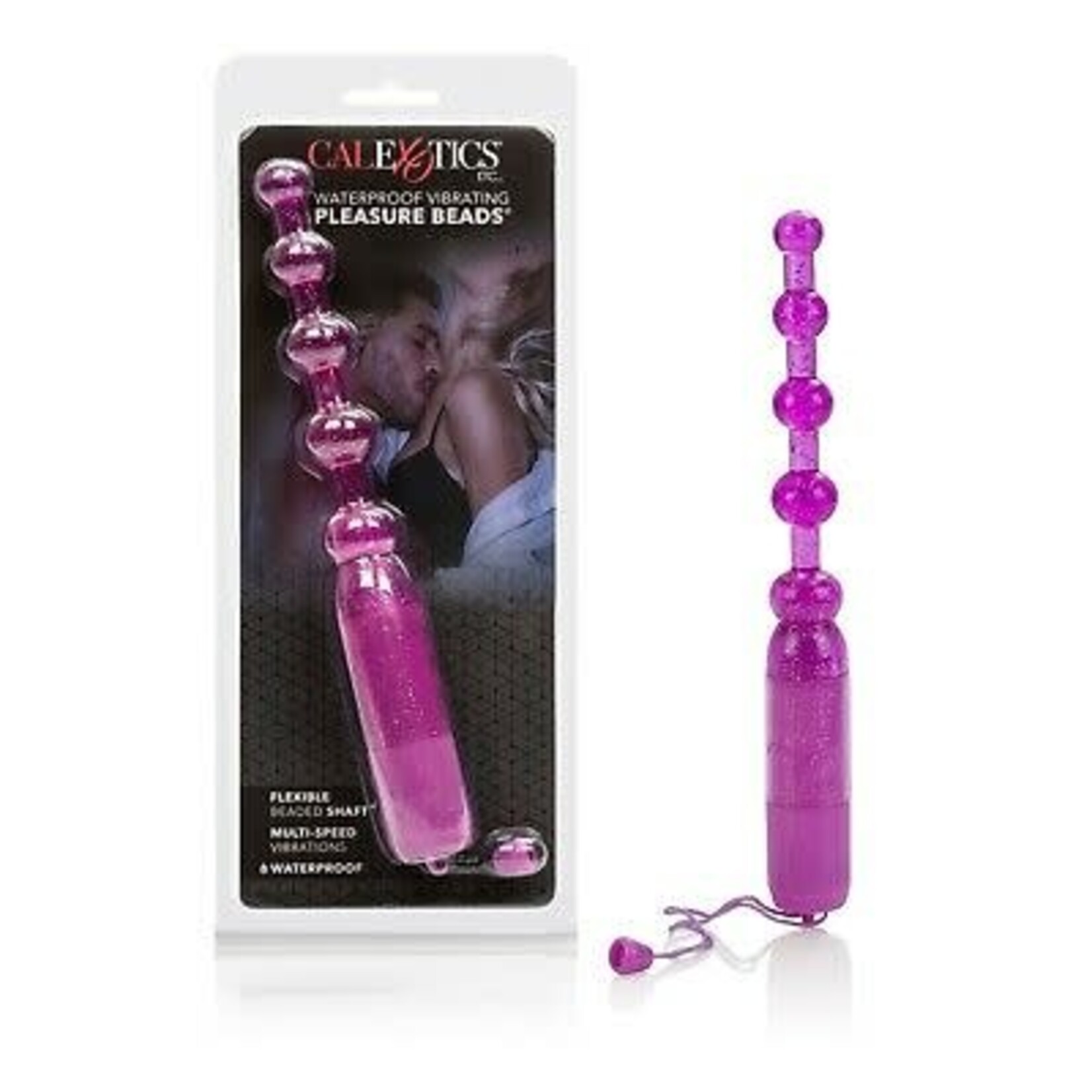 CALEXOTICS WATERPROOF VIBRATING PLEASURE BEADS - PURPLE