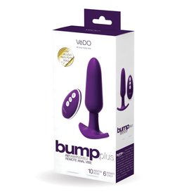 VEDO VEDO - BUMP PLUS RECHARGEABLE REMOTE CONTROL ANAL VIBE - DEEP PURPLE
