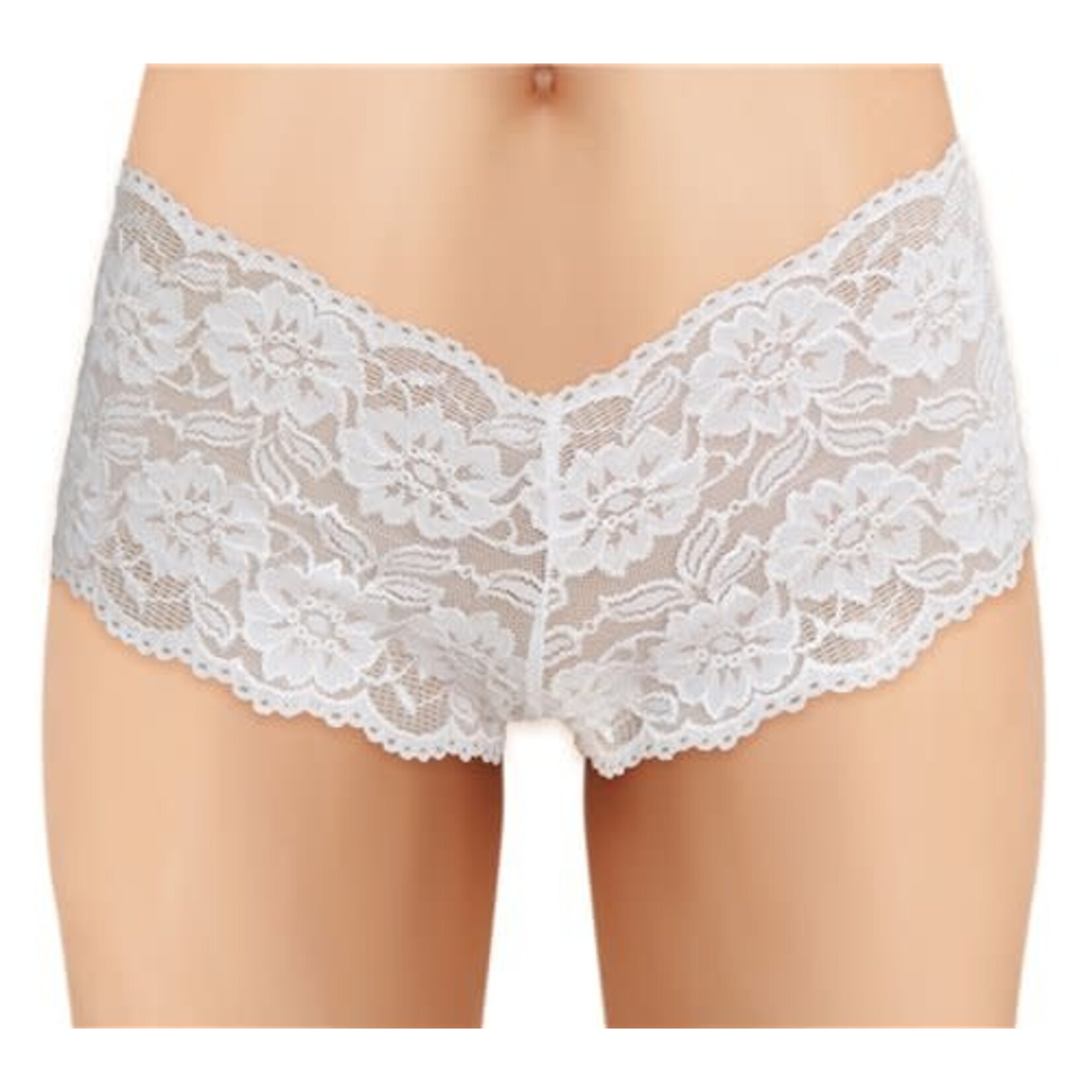 BACI BOY LEG LACE PANTY - WHITE - MEDIUM