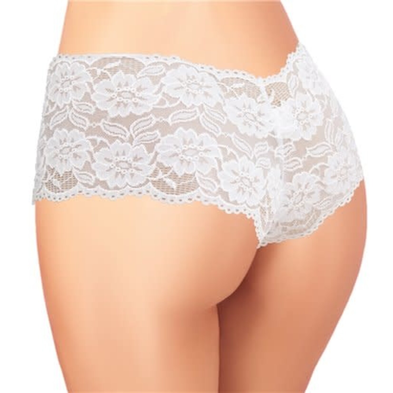 BACI BOY LEG LACE PANTY - WHITE - MEDIUM
