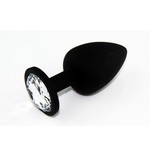 SILICONE JEWEL BUTT PLUG - MEDIUM - ASSORTED COLOURS