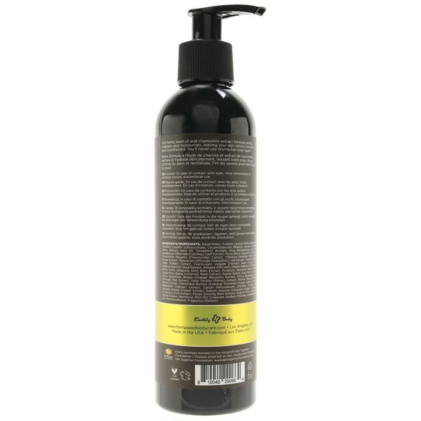 EARTHLY BODY EARTHLY BODY - HEMP SEED BATH AND SHOWER GEL BEACH DAZE 8OZ/237ML