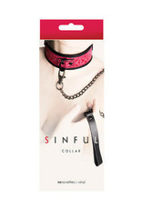 NS NOVELTIES SINFUL - COLLAR AND LEASH - PINK