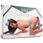 XR BRANDS TAILZ - GREY WOLF TAIL - ANAL PLUG & EARS SET