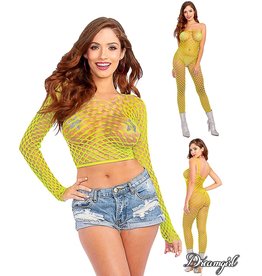 DREAMGIRL LINGERIE DREAMGIRL -  BODYSTOCKING / TOP - LIME - ONE SIZE