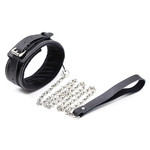 COW LEATHER LEASH & COLLAR SET W CRYSTALS