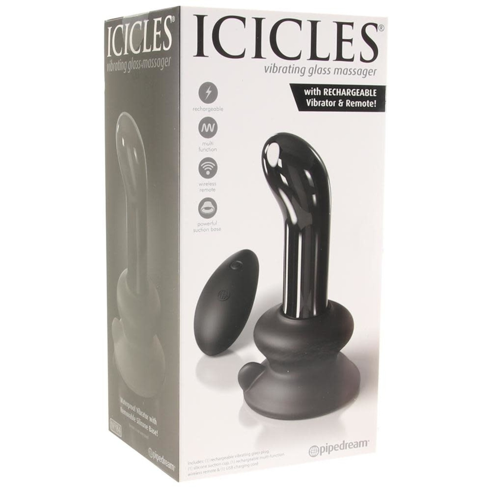 PIPEDREAM ICICLES NO.84 W RECHARGEABLE VIBRATOR & REMOTE