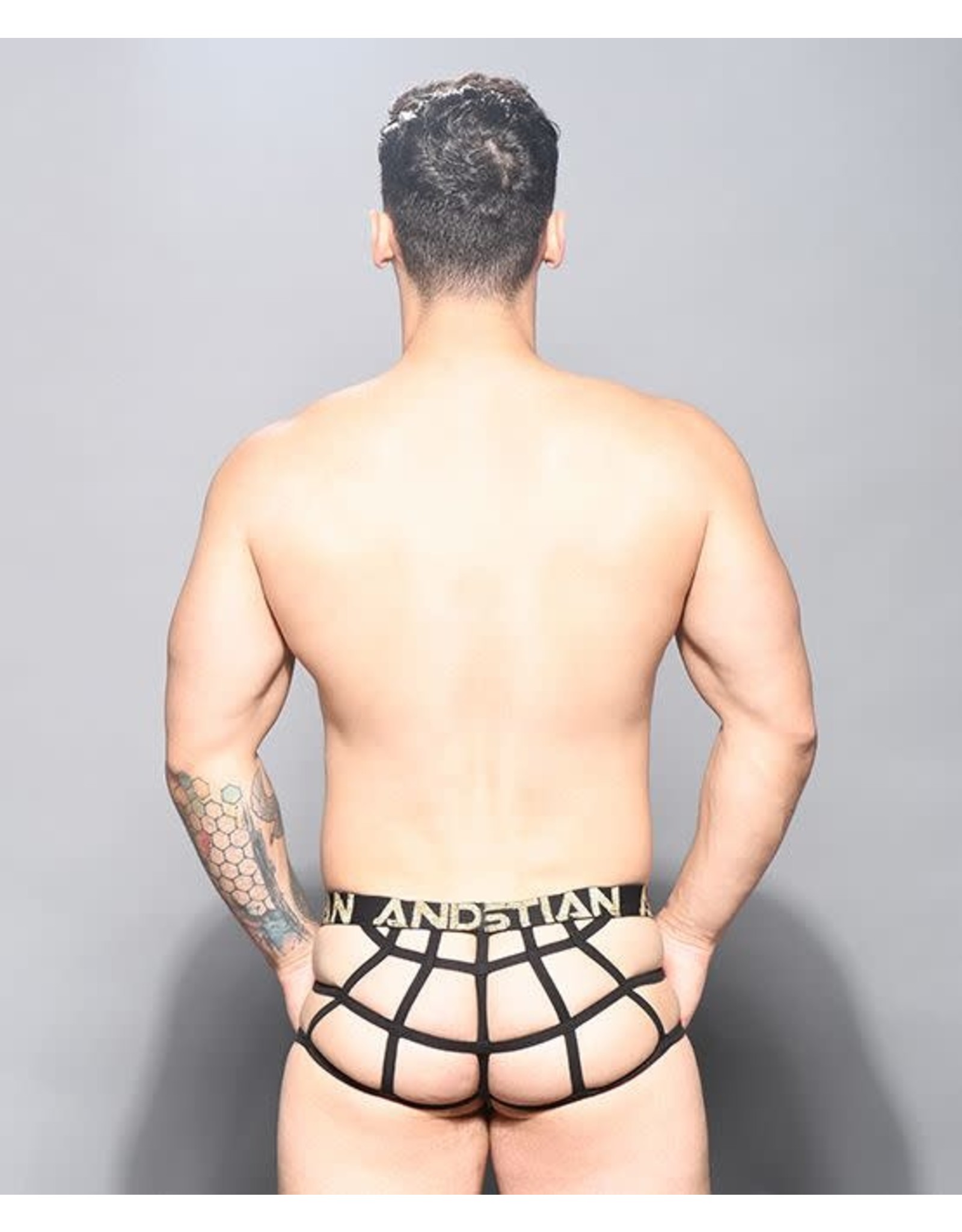 ANDREW CHRISTIAN ANDREW CHRISTIAN - GLAM LEOPARD WEB THONG W/ ALMOST NAKED SMALL