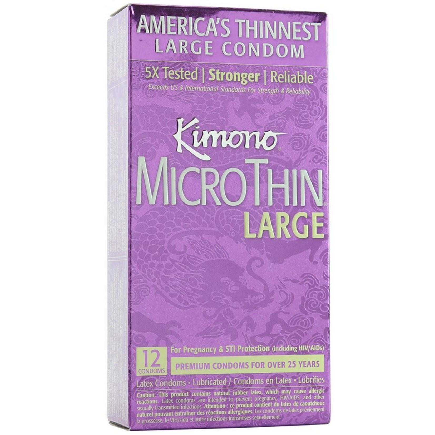 KIMONO KIMONO - MICROTHIN LARGE CONDOMS - 12 PACK