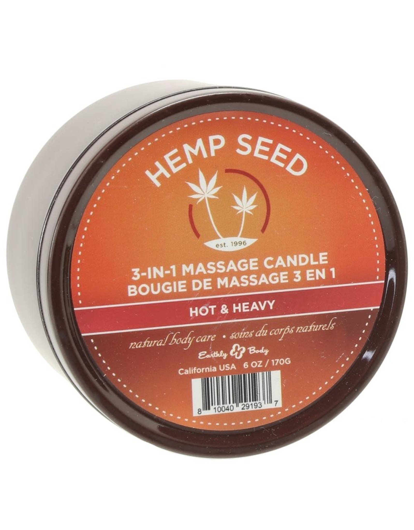 EARTHLY BODY 3-IN-1 SUMMER MASSAGE CANDLE 6OZ/170G - HOT & HEAVY