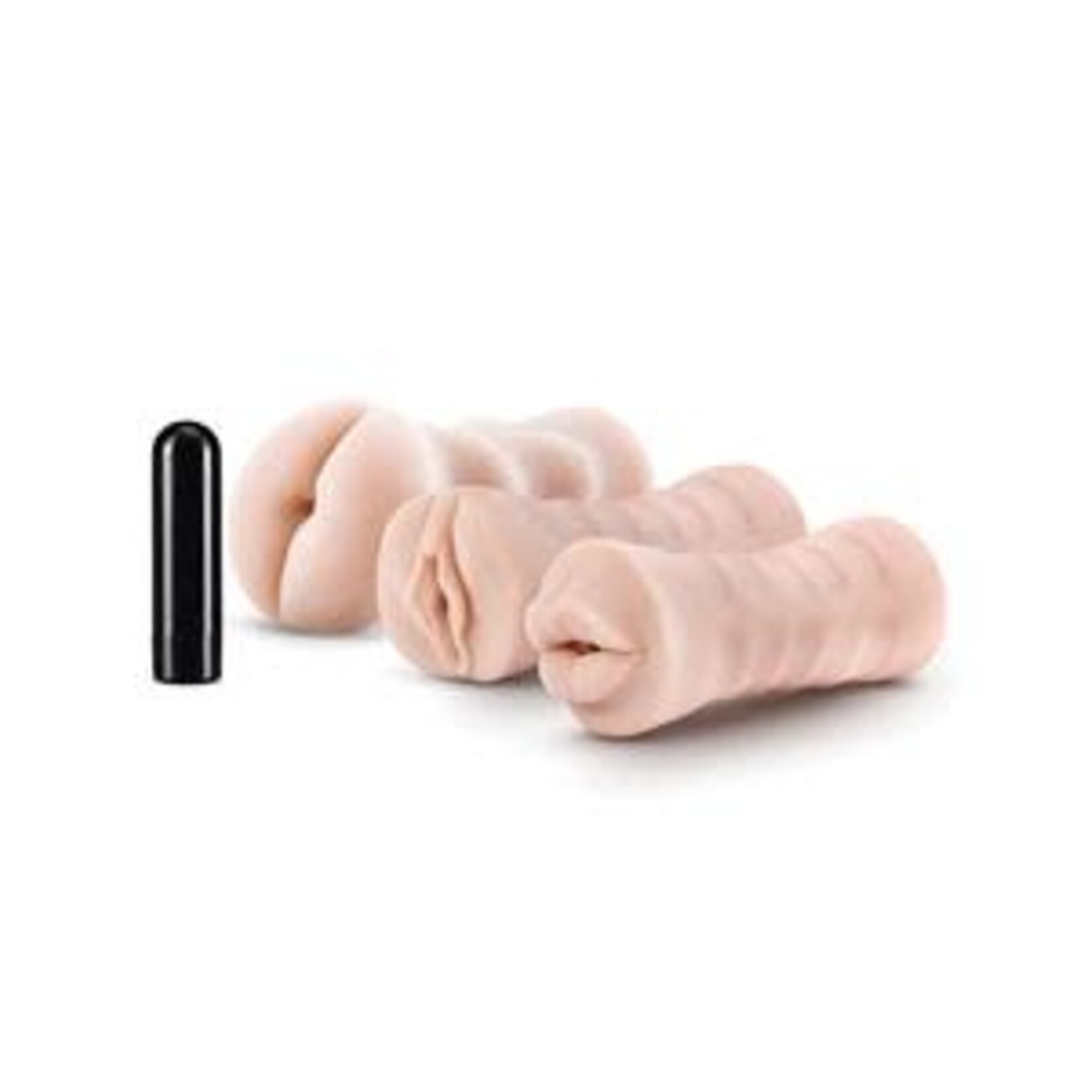 BLUSH BLUSH - M FOR MEN- 3-PAC SELF-LUBRICATING VIBRATING STROKER SLEEVE KIT
