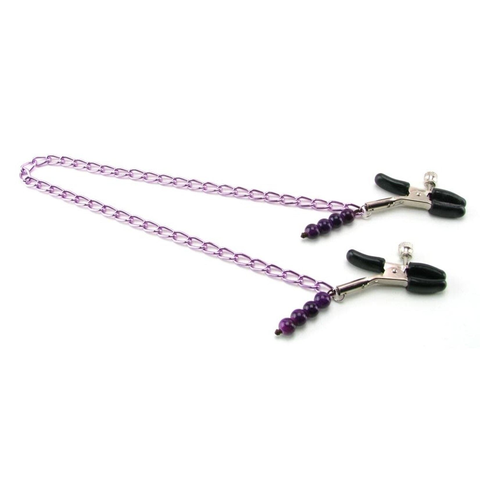 CALEXOTICS PURPLE CHAIN NIPPLE CLAMPS