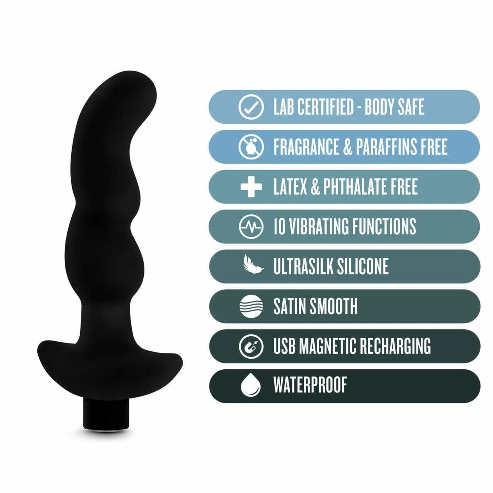 BLUSH BLUSH - ANAL ADVENTURES PLATINUM - SILICONE VIBRATING PROSTATE MASSAGER 03 - BLACK