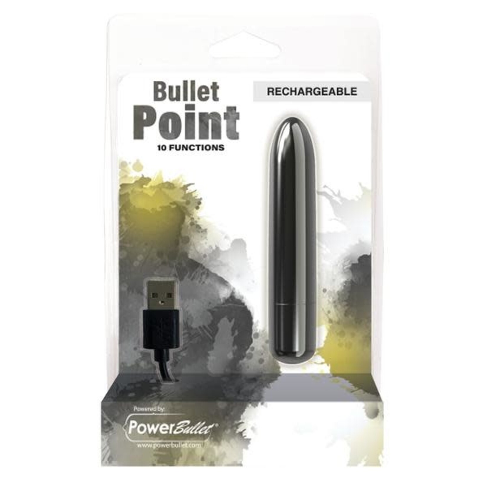 BULLET POINT - BULLET VIBRATOR - USB RECHARGEABLE - BLACK