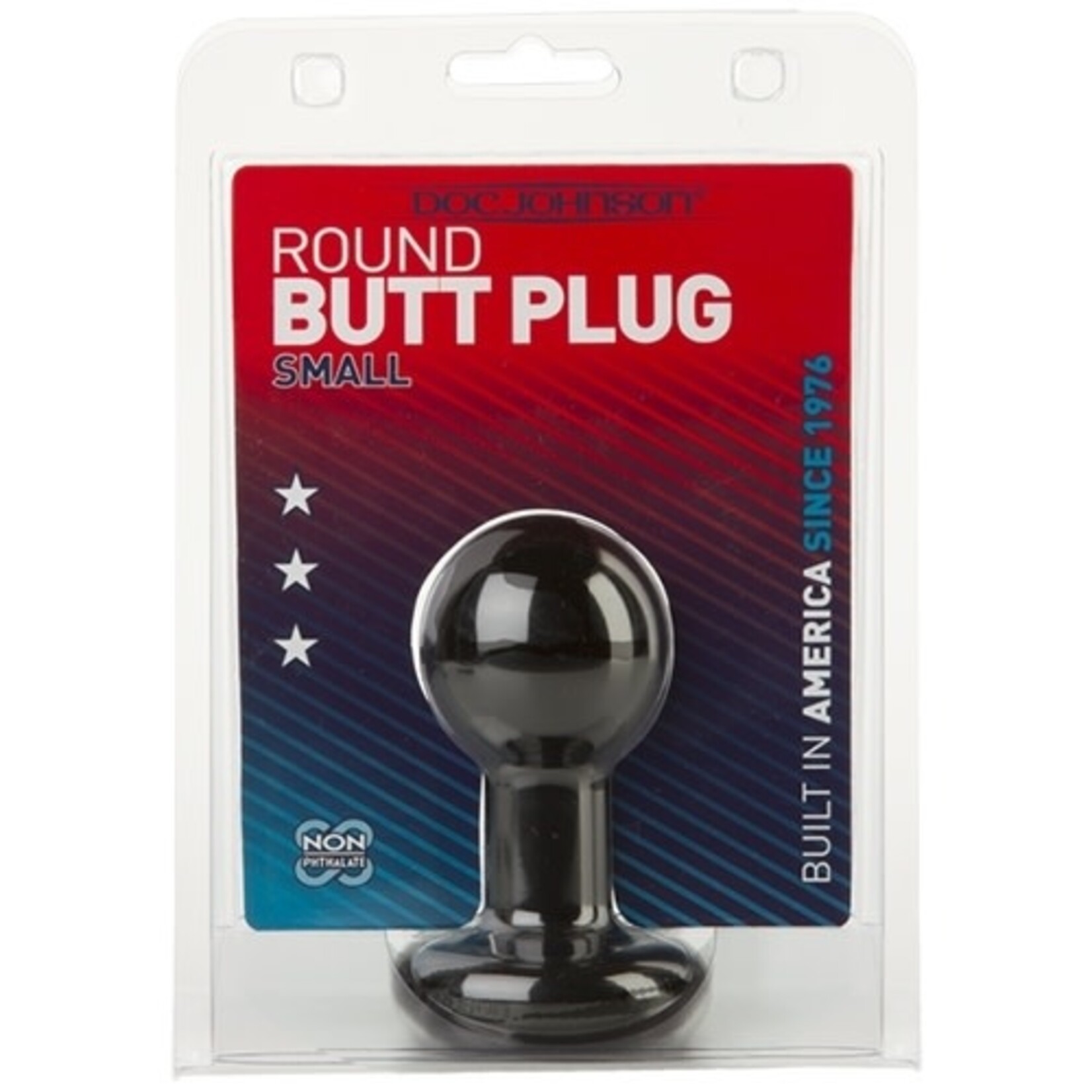 DOC JOHNSON THE CLASSIC ROUND BUTT PLUG  - SMALL - BLACK