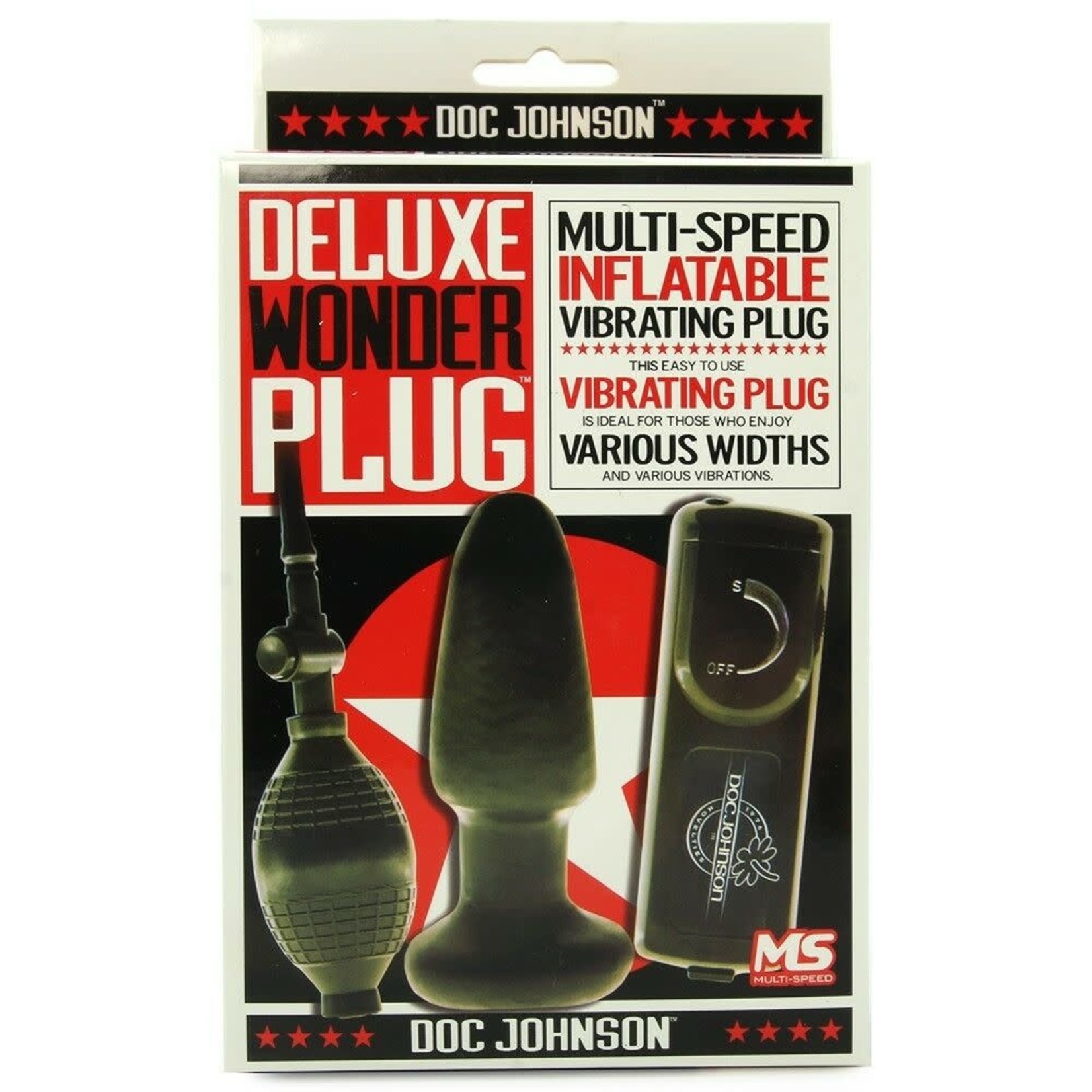 DOC JOHNSON DELUXE WONDER PLUG - BLACK