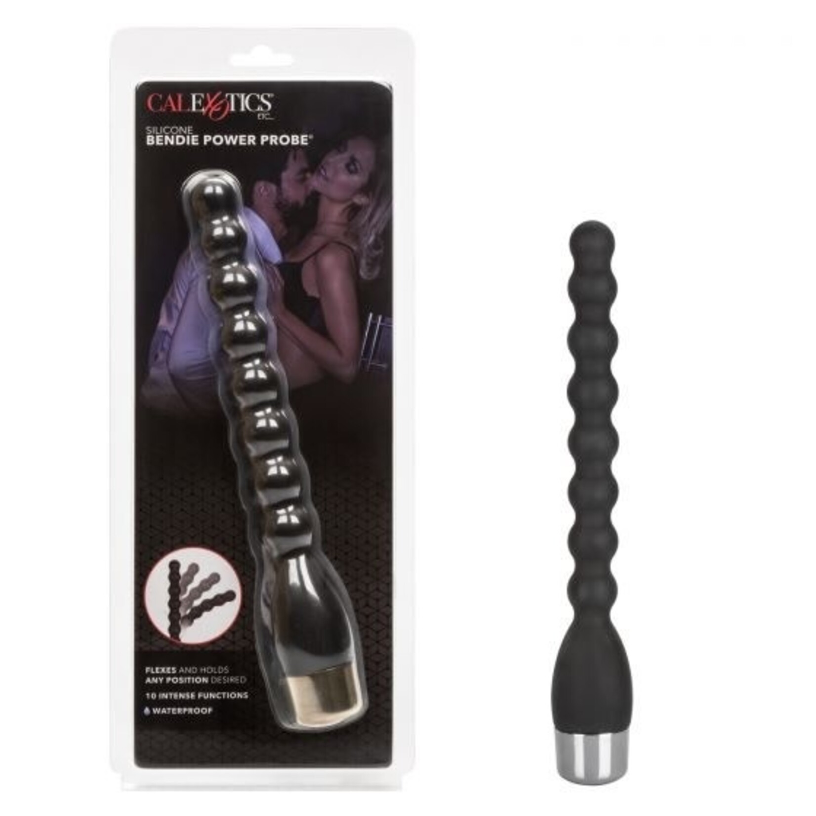 CALEXOTICS SILICONE BENDIE POWER PROBE - BLACK