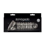 NS NOVELTIES RENEGADE RIBBED SLEEVE - CLEAR