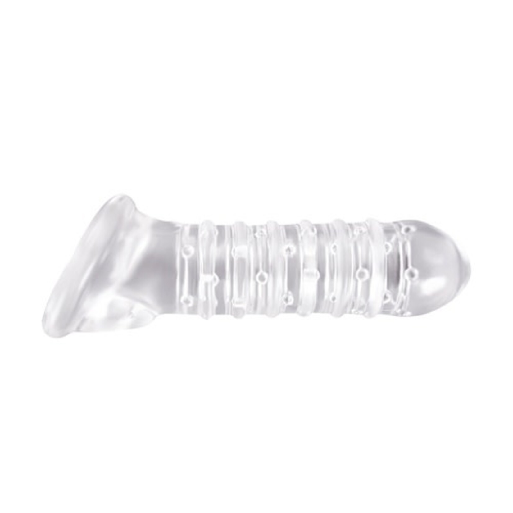 NS NOVELTIES RENEGADE RIBBED SLEEVE - CLEAR