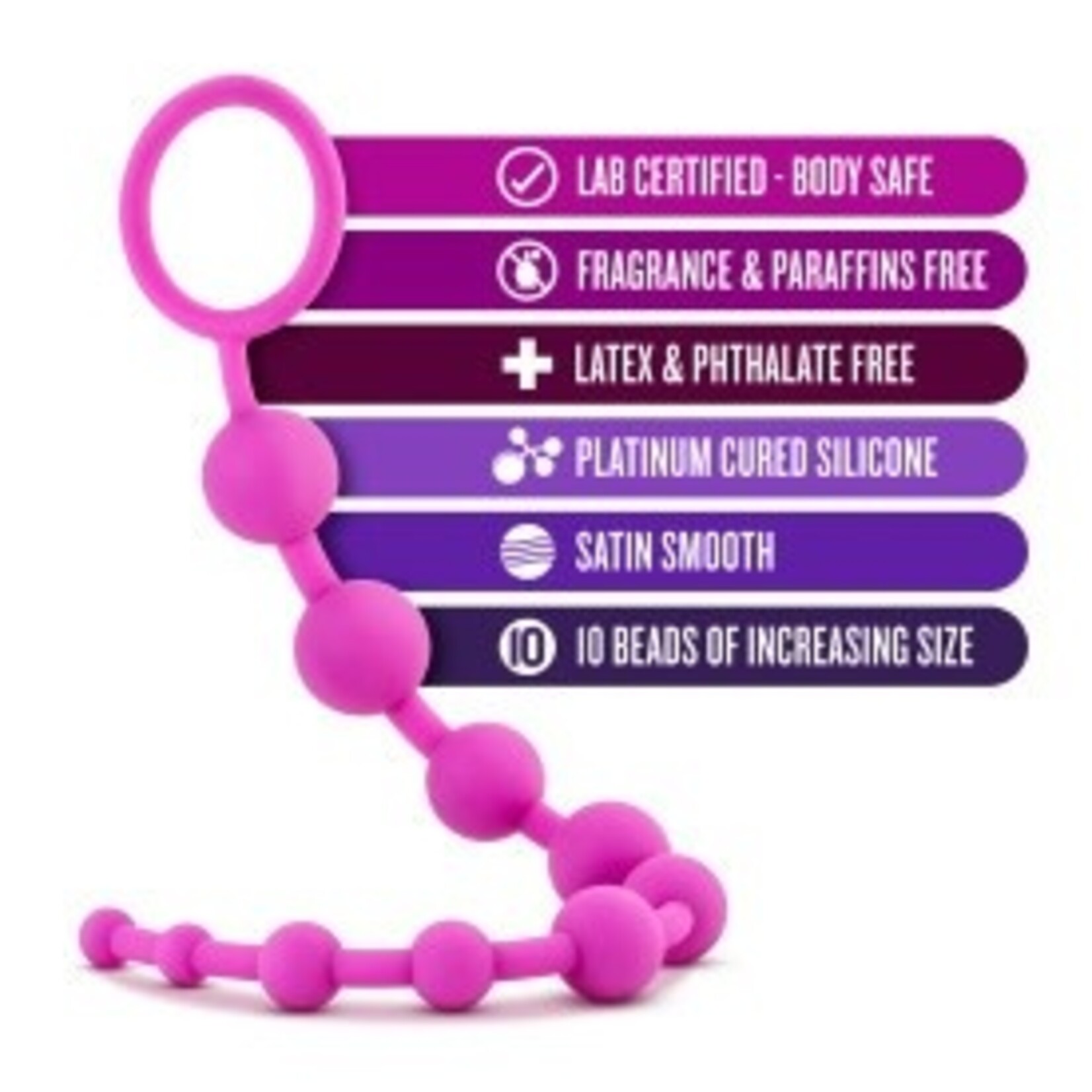 BLUSH BLUSH - LUXE - SILICONE 10 BEADS - PINK