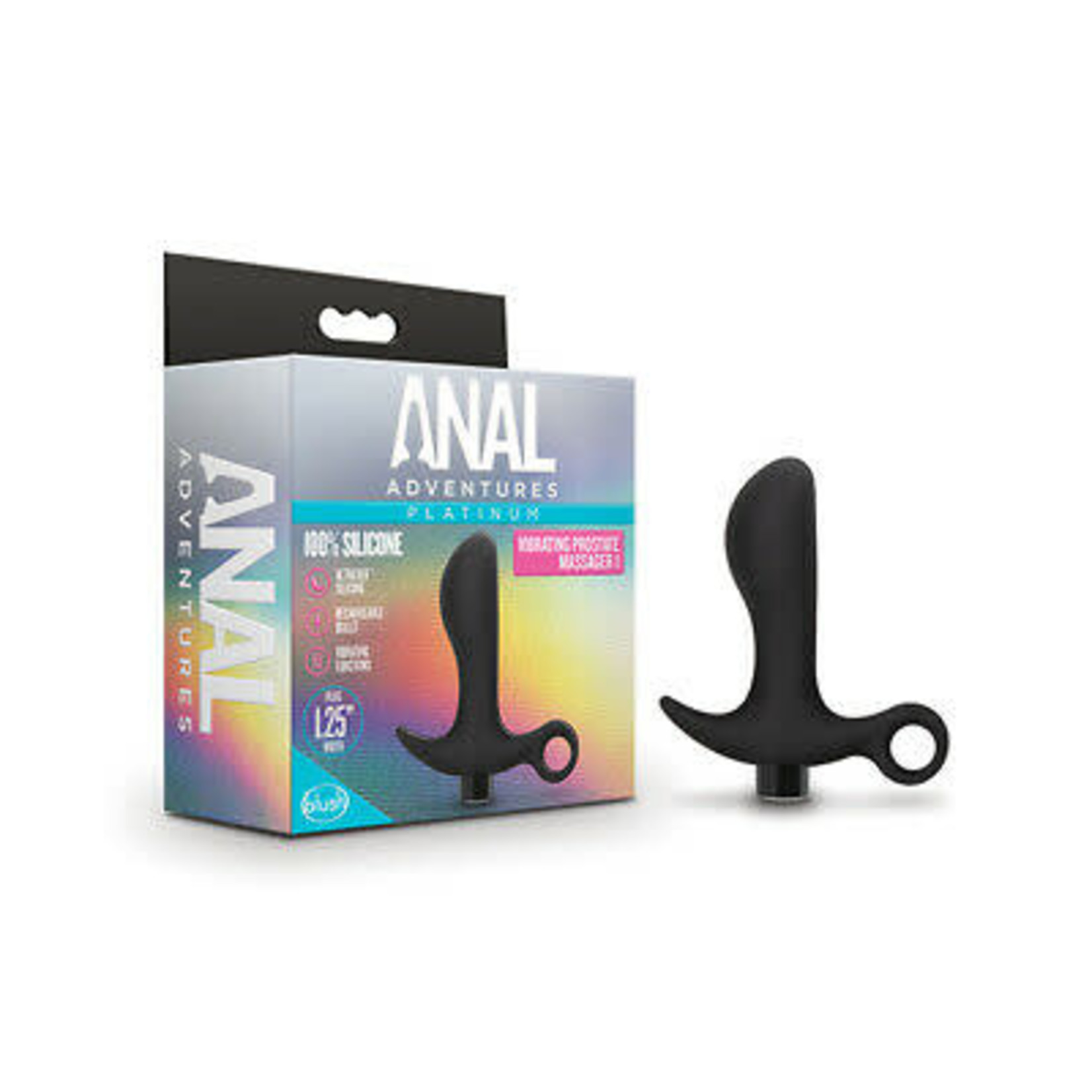 BLUSH BLUSH - ANAL ADVENTURES PLATINUM - SILICONE VIBRATING PROSTATE MASSAGER 01 - BLACK