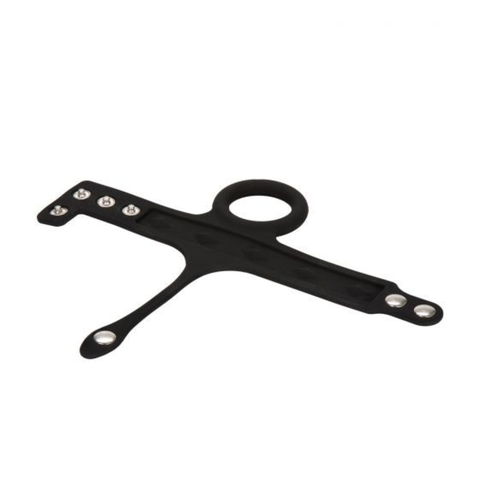 CALEXOTICS SILICONE TRI-SNAP BALL SPREADER - BLACK