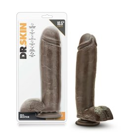 DR. SKIN BLUSH - DR. SKIN - MR. MISTER 10.5" DILDO WITH SUCTION - CHOCOLATE
