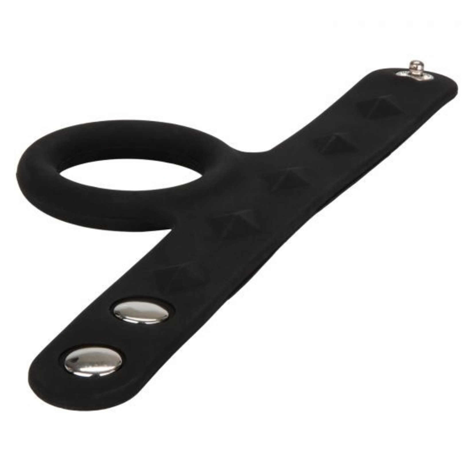 CALEXOTICS SILICONE TRI-SNAP SCROTUM SUPPORT RING - MEDIUM