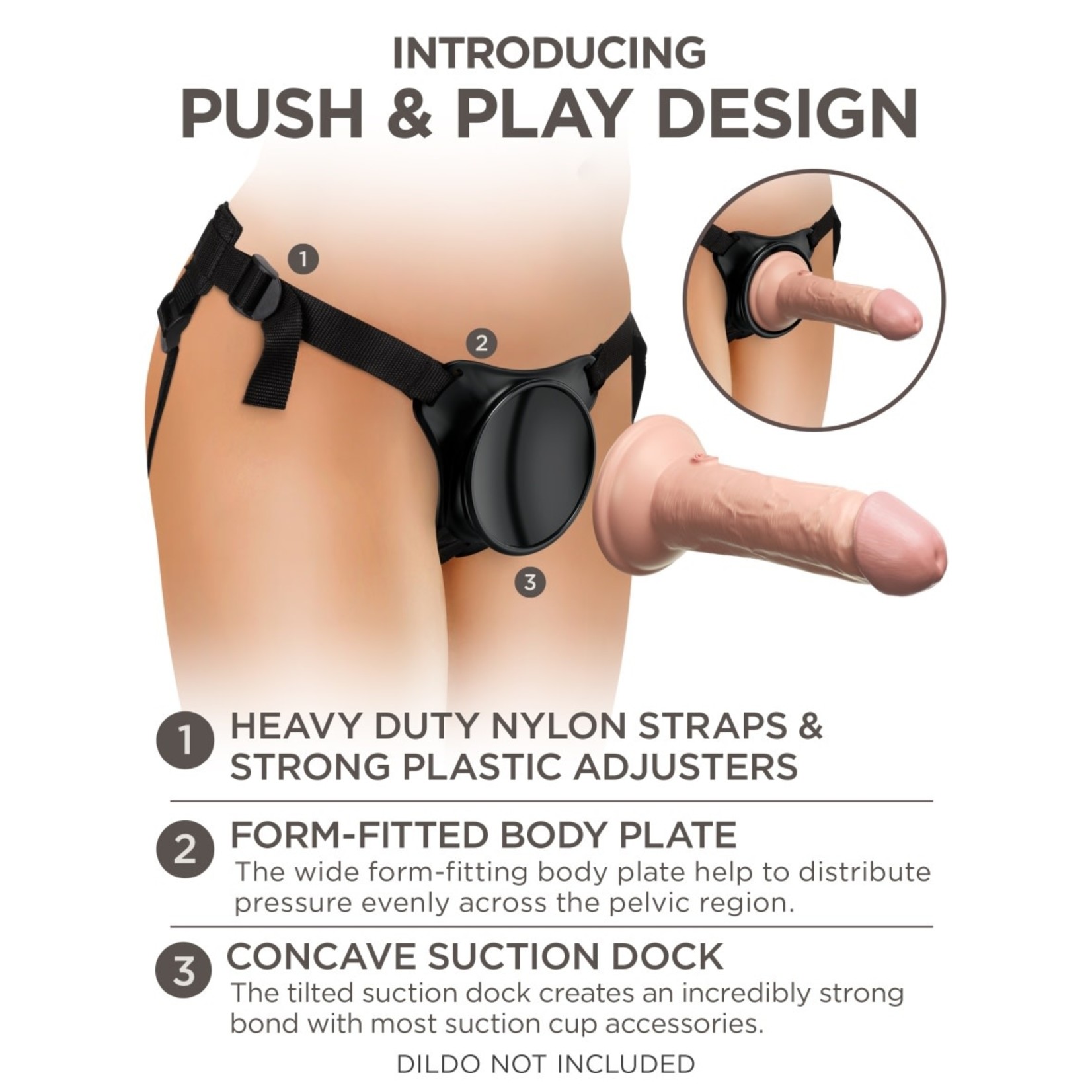 KING COCK KING COCK ELITE BEGINNER'S BODY DOCK STRAP-ON HARNESS